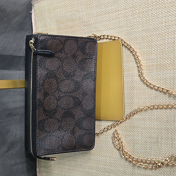 Coach Black and Brown Clutch/Crossbody Bag EUC - Picture 3 of 14